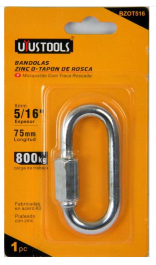 Bandolas Zinc O+Tapon De Rosca 5/16" Uyustools