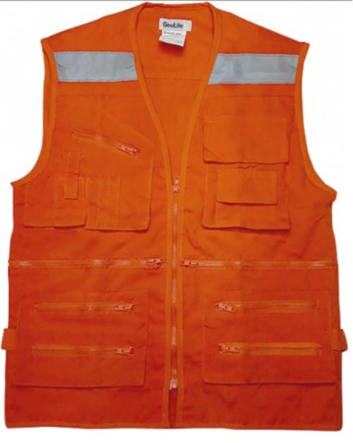 Chaleco Geólogo Poplin Naranjo Talla XXL