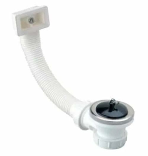 Desague Lavaplatos 1 1/2" Plastico Cromado Con Rebalse Taumm