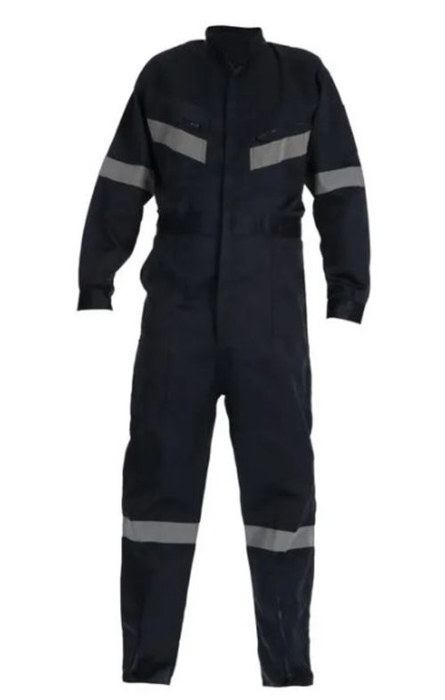 Overol Gabardina Azul con Reflectante Talla XL