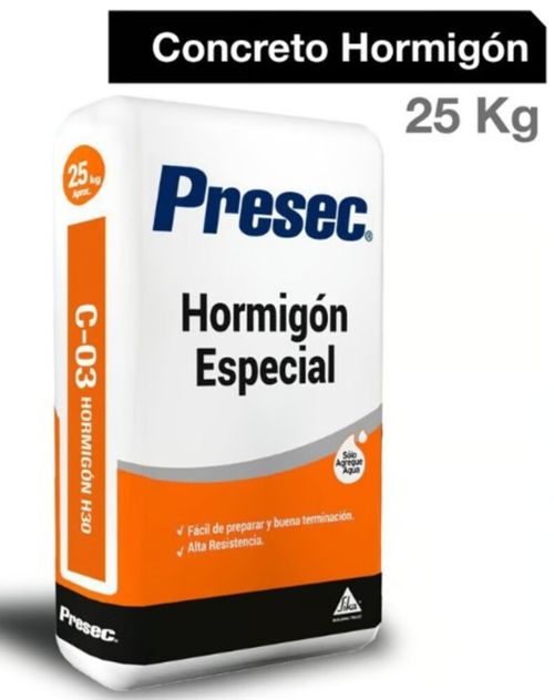 Concreto Hormigón H30 Predosificado C-03 25 Kg