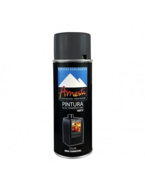 Pintura Alta Temperatura Gris Characoal 400Ml Amesti