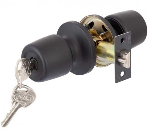 Cerradura Tubular 8000 Oficina/Dormitorio Negro Poli