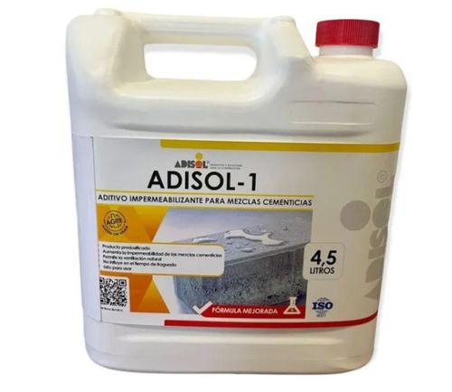 Adisol 1 Impermeabilizante Para Hormigon Bidon 4,5 Lt