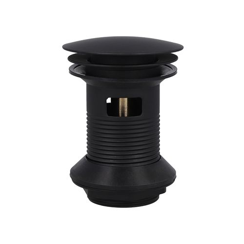 Desague Lavatorio 1 1/4" Negro Matte Pop Up Con Rebalse Sin Cola Stretto