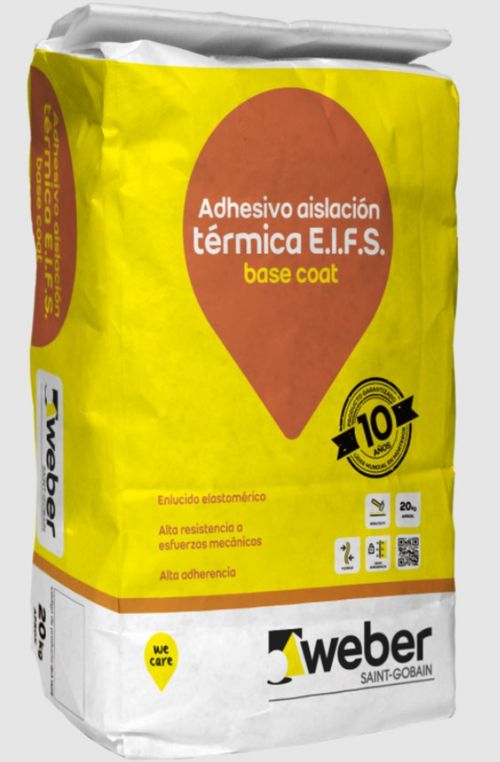 Adhesivo Aislacion Termica Base Coat EIFS Saco 20 Kg Weber
