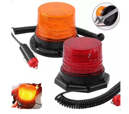Baliza Led Ambar Con Iman 12/24 Volt