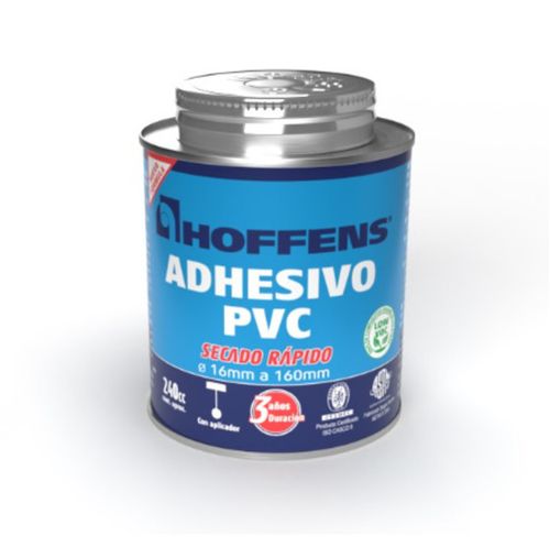 Adhesivo Pvc Hoffens Lata Secado Rápido 240 Cc.