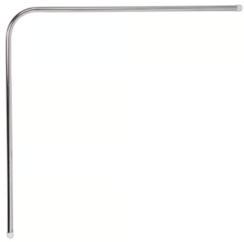 Barra Curva Cromada 0,75Mt X 1,75Mt Con Flanche