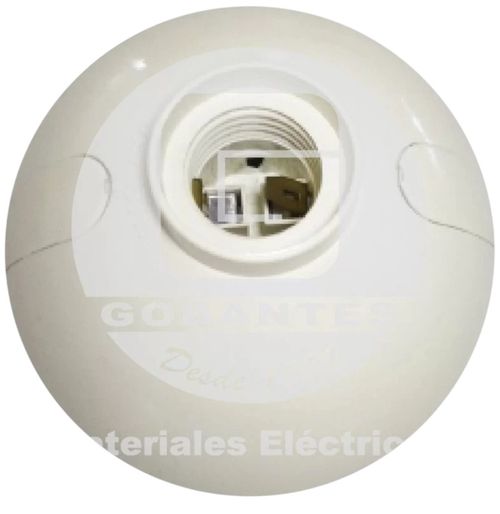 Portalampara Ovalada E-27 Envasado Blanco