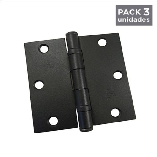 Bisagras Negras 35X35 Con Rodamientos 3 Unidades Scanavini