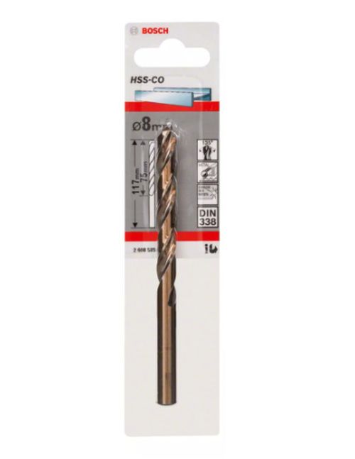 Broca Acero Hss Cobalt 9X81X125Mm Bosch