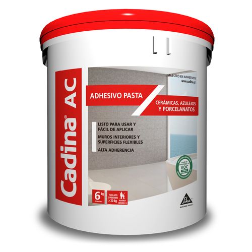 Adhesivo Cerámico Cadina Pasta AC Tineta 6 Kg