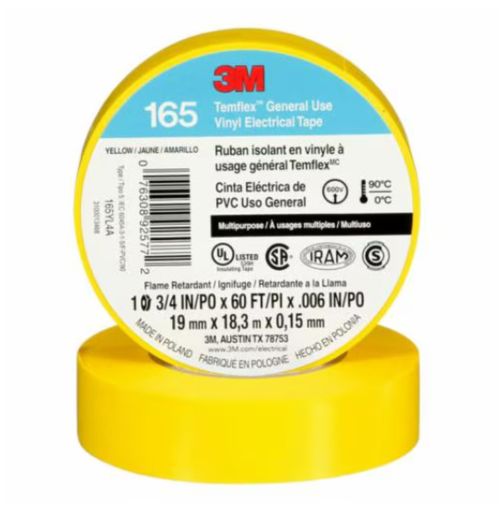 Temflex 165 19Mm X 9Mt Amarilla 3M