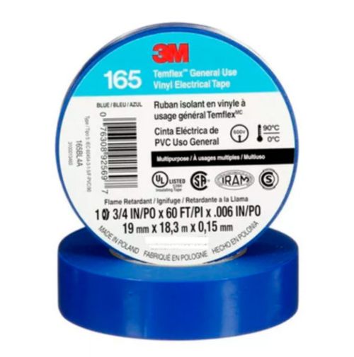 Cinta Electrica Temflex 18M X 5M Azul 165 Ex 1500 3M