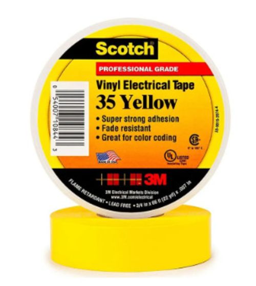 Cinta Electrica Super 35 Amarilla 3/4X20Mm 3M