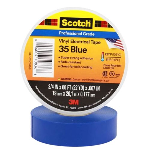 Cinta Electrica Super 35 Azul 3/4X20Mm 3M