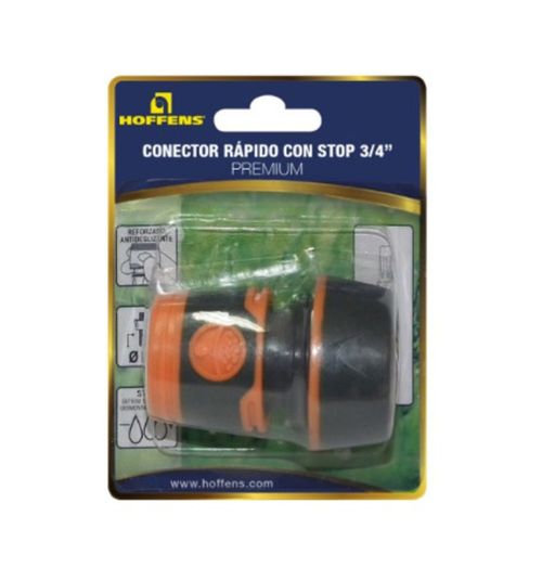 Conector Rapido Con Stop Premium 3/4'' Blister