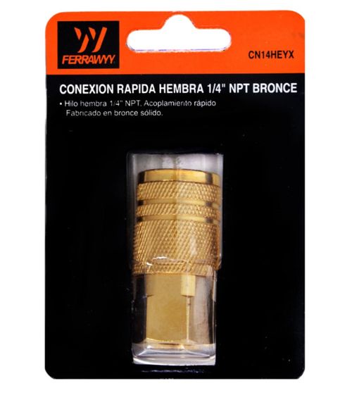 Conexion Rapida Hembra 1/4" Npt Bronce Fwyy-Fmx