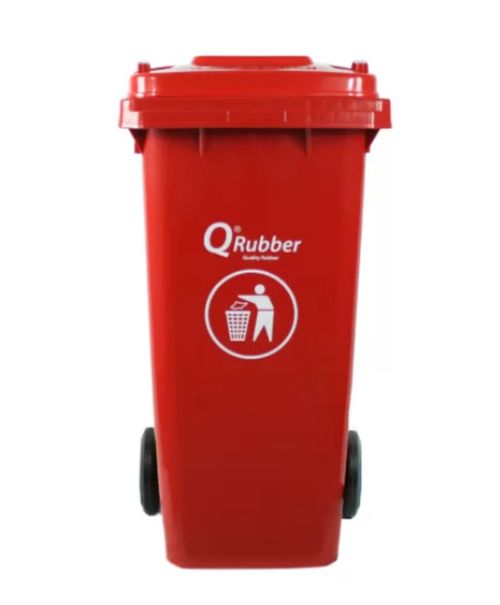 Contenedor Basura 120 Lt Qrubber Rojo