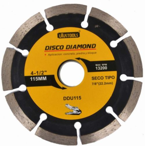 Disco Diamantado 4 1/2" Seco Segmentado Uyus Ddu115