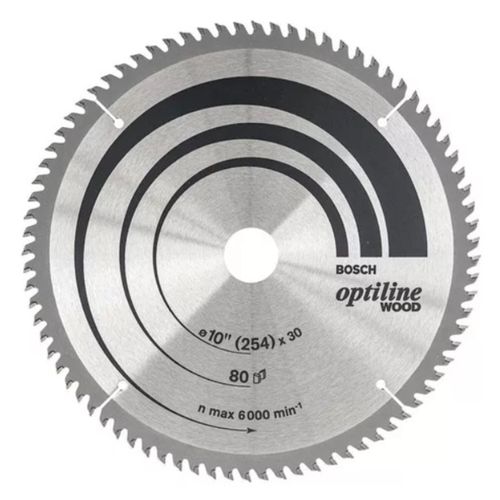 Disco De Sierra Circular Optiline 254Mm (10) 80 D Bosch
