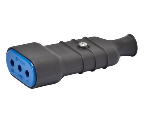 Enchufe Hembra 2P T 10A Negro 28204 Gewiss