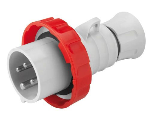 Enchufe Macho Ind 3P T 32A 380V Rojo
