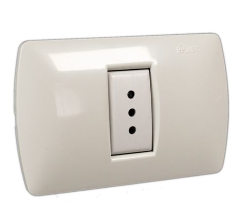 Enchufe Sencillo 2P+T 250V 10A Blanco Linea Grand Mec