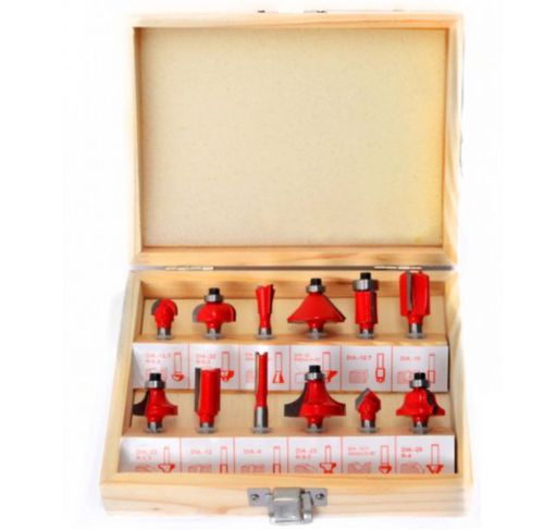 Juego 12 Fresas Para Madera Toma 1/4'' - Uyustools