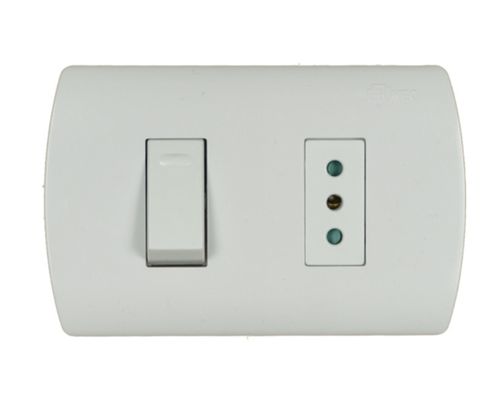 Interruptor 9/12+Enchufe Embutido Aris Blanco Mec 269