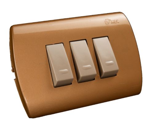 Interruptor 9/32 Embutido Aris Dorado Mec