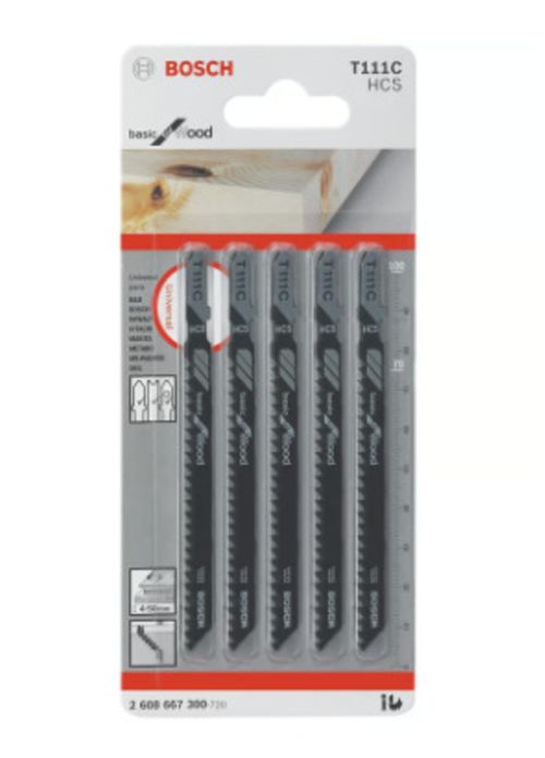 Hoja Para Sierra Caladora T111C 5 Unidades Bosch