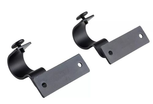 Juego Soporte Simple Techo De Metal Negro 28Mm