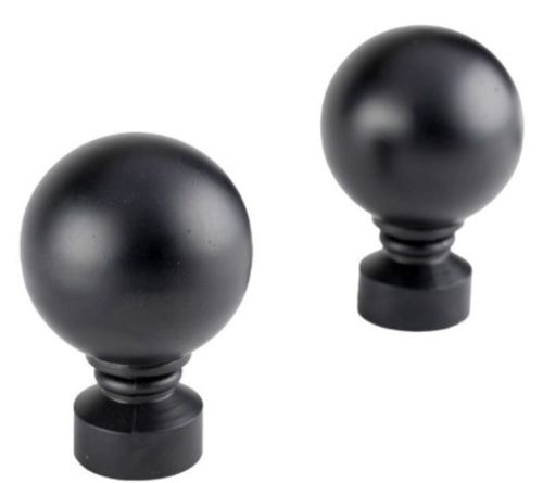 Terminal Bola De Metal Negro 19 Mm 2 Unidades