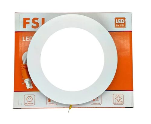 Panel Embutido Redondo 6W Fsl Luz Calida Color Blanco