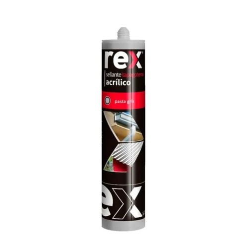 Rex Adhesivo Tapagoteras Acrílico Gris Cartucho 300 Ml