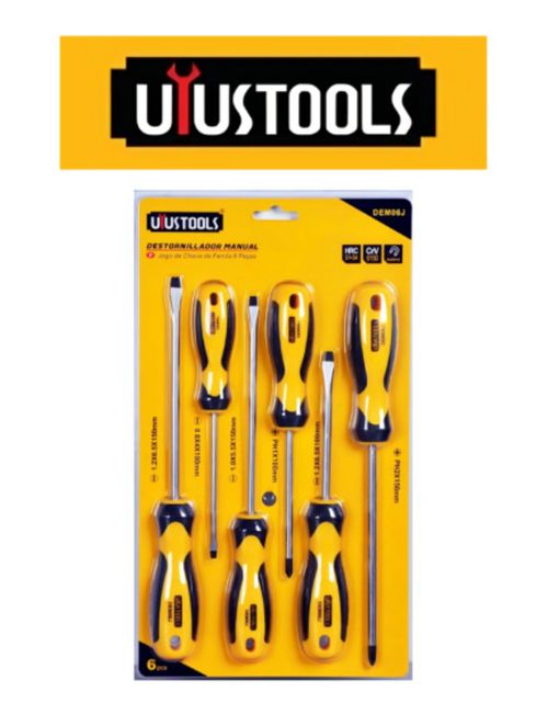 Destornillador Uyustools 6 Pzs Punta Iman Dem06J