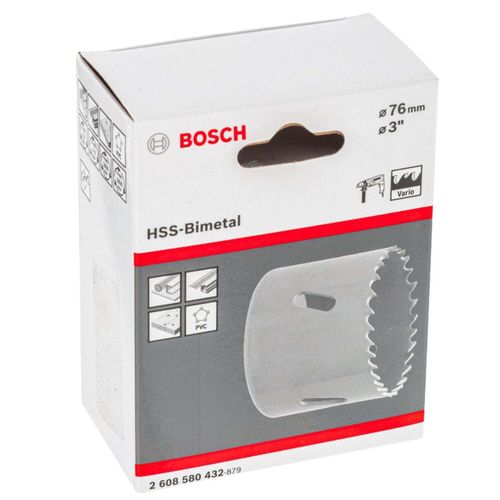 Sierra Copa Bosch Bimetálica Hss 76Mm, 3" En Blister