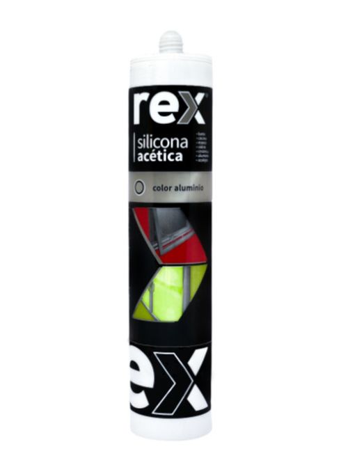 Rex Silicona Acética Aluminio Cartucho 300 Ml