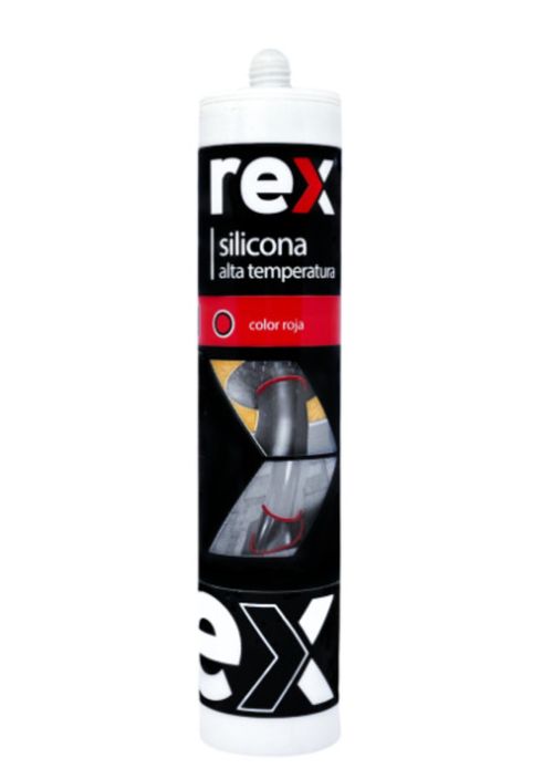 Silicona Alta Temperatura Rojo Cartucho 300 Ml Rex