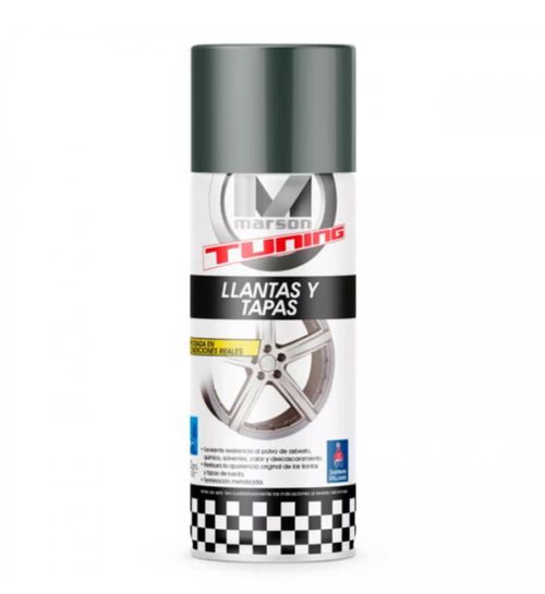 Spray Llantas Y Tapas Negro Satinado 340Gr Marson