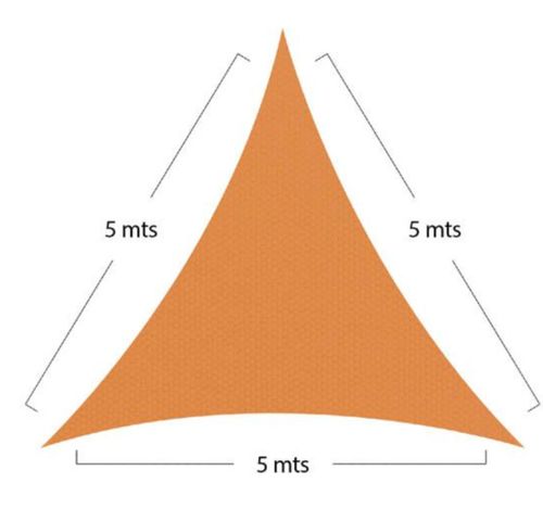 Vela Sombreadora Triangular 5X5X5 Metros Beige
