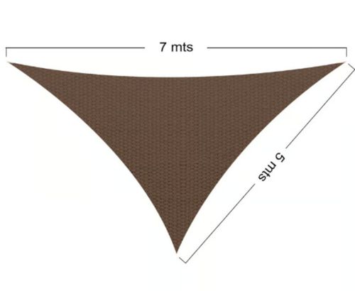 Vela Sombreadora Triangular 5X5X7 Metros Mocha
