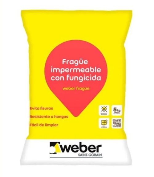 Frague Porcelanato Y Ceramica Blanco 5 Kg Weber