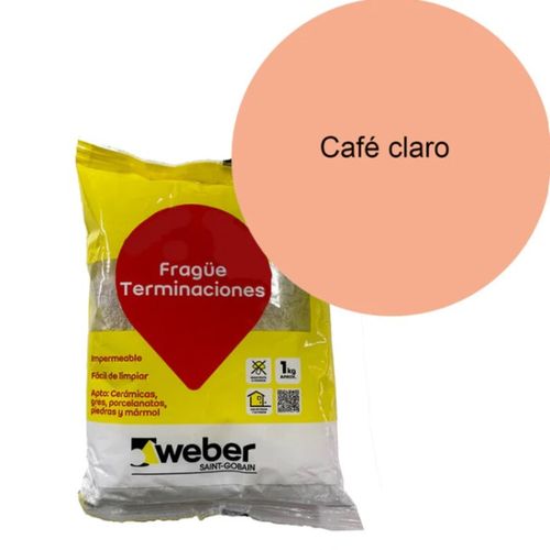 Frague Porcelanato Y Ceramica Weber Cafe Claro 5 Kg