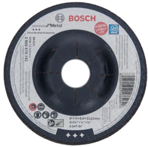 Disco De Desbaste Bosch Standard For Metal 4 1/2'' X 6Mm Gr 24