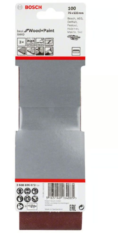 Lija De Banda Madera 3X21 Gr100 Bosch