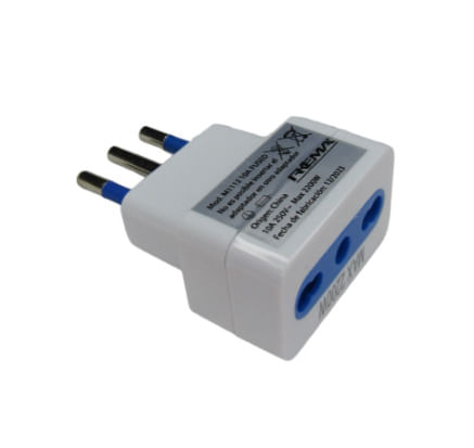 Adaptador 10/16 Bipaso Blanco 1500W Rema