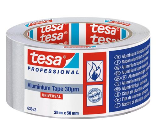 Cinta Aluminio Con Liner 25M X 50Mm Tesa
